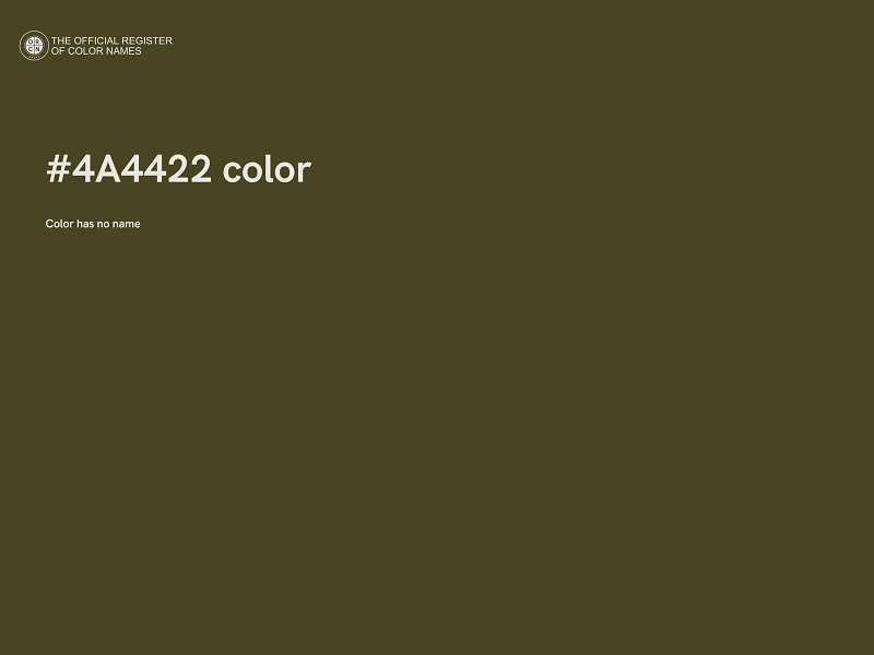#4A4422 color image