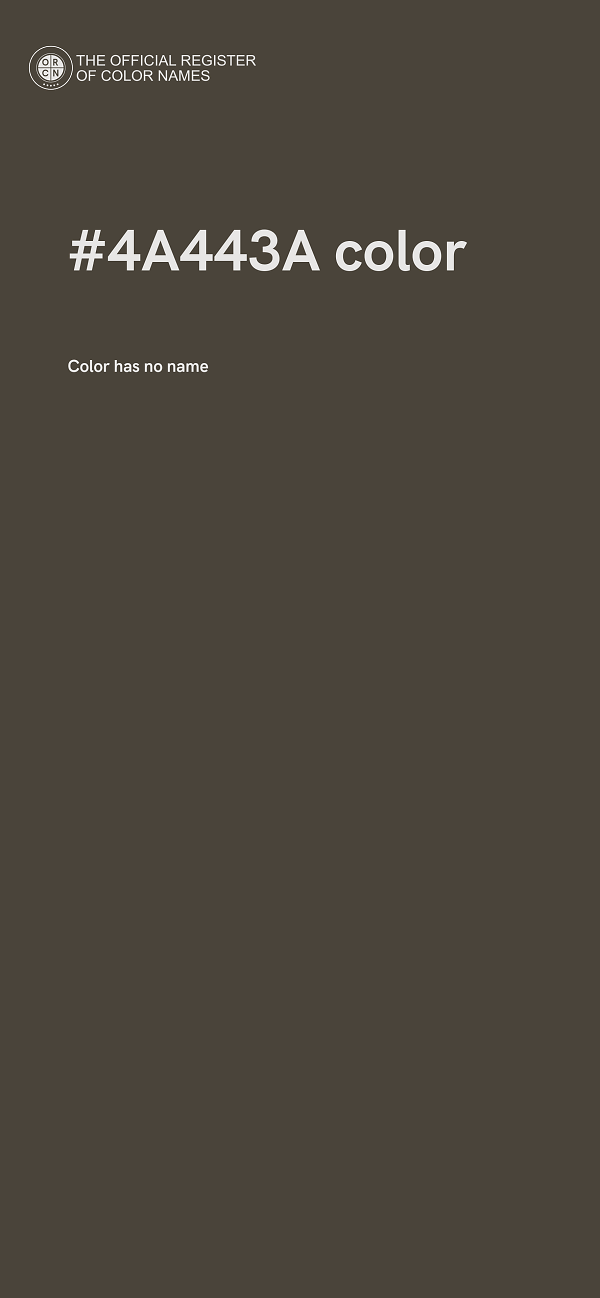 #4A443A color image
