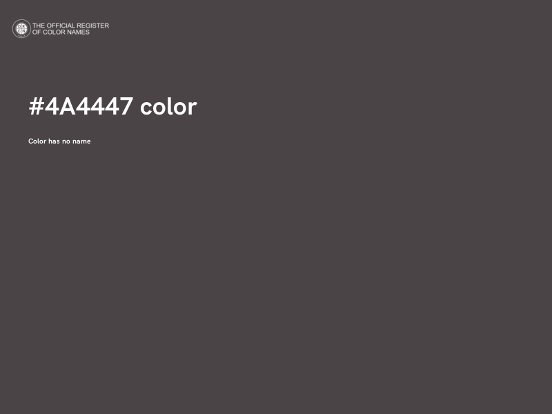 #4A4447 color image