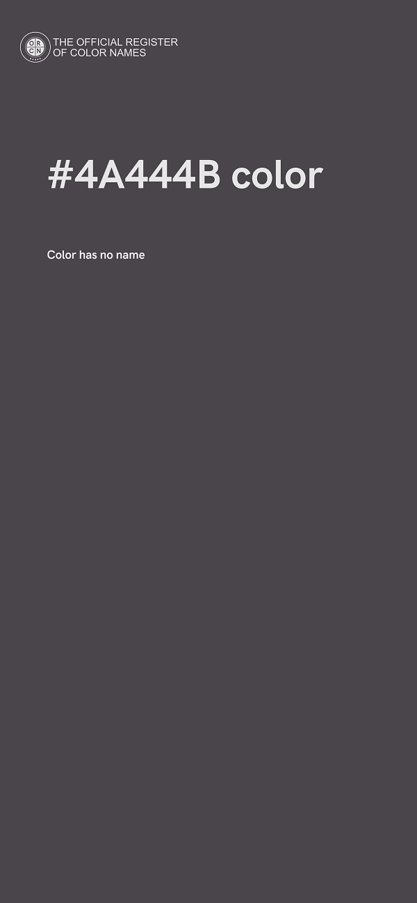 #4A444B color image