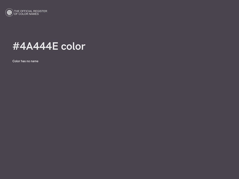 #4A444E color image