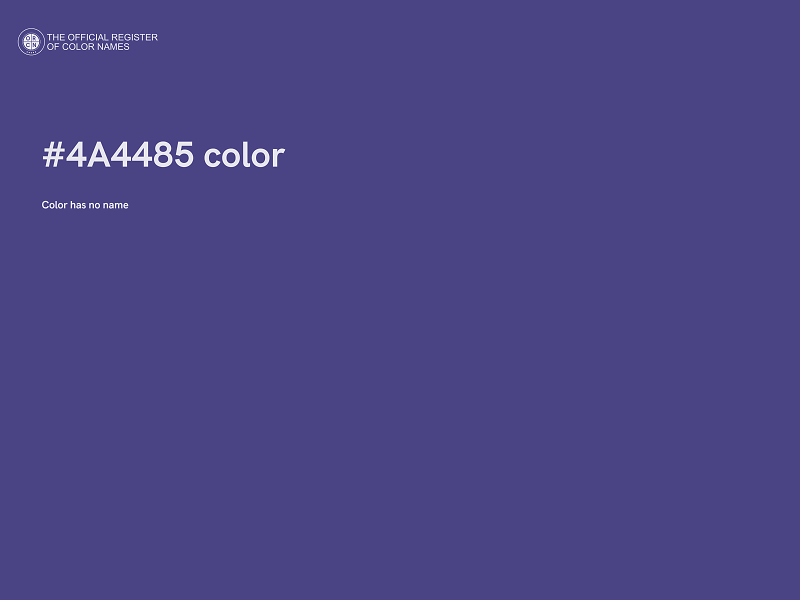 #4A4485 color image