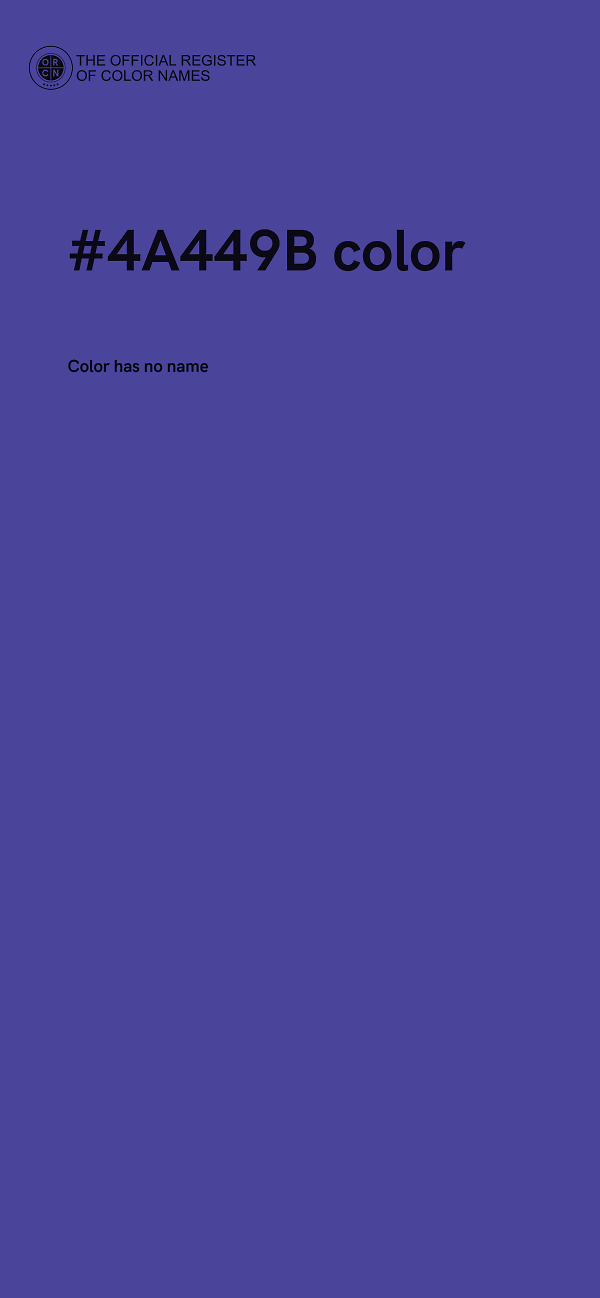 #4A449B color image