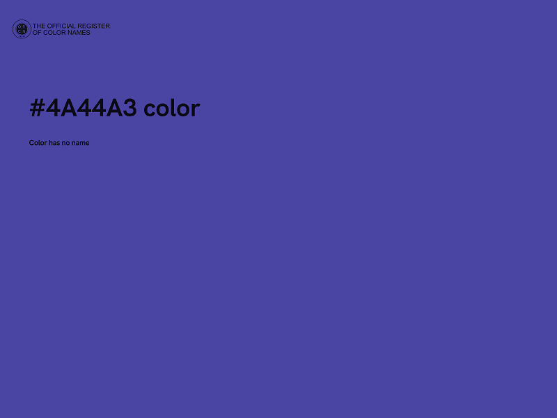 #4A44A3 color image