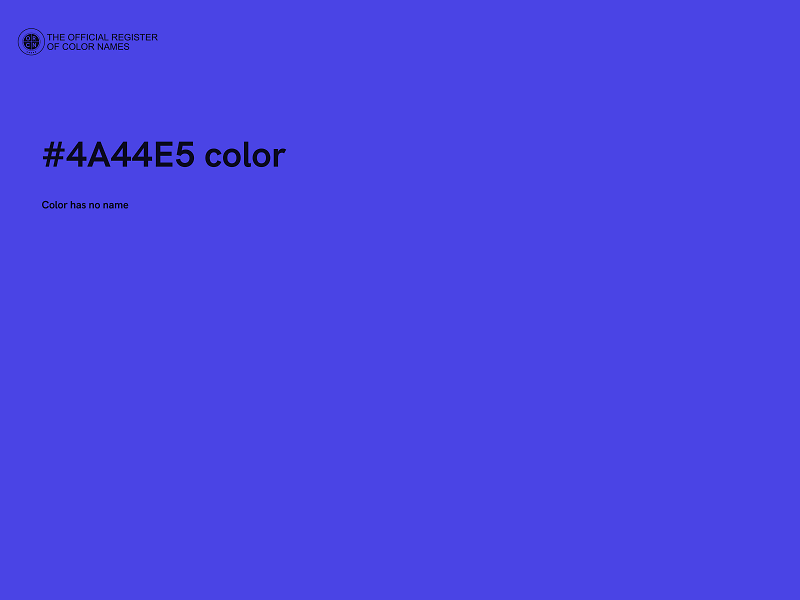 #4A44E5 color image