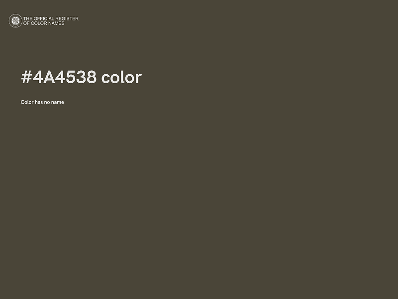 #4A4538 color image