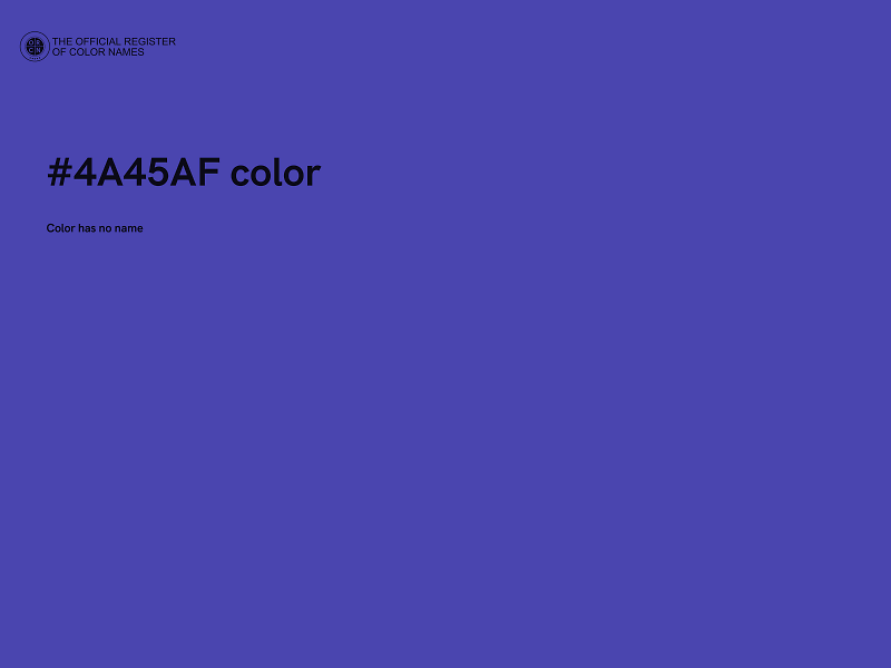 #4A45AF color image