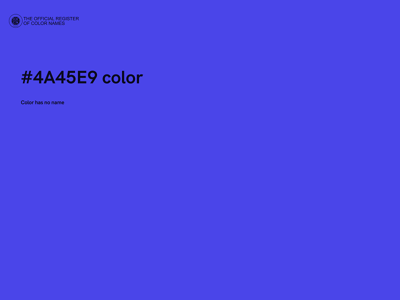 #4A45E9 color image