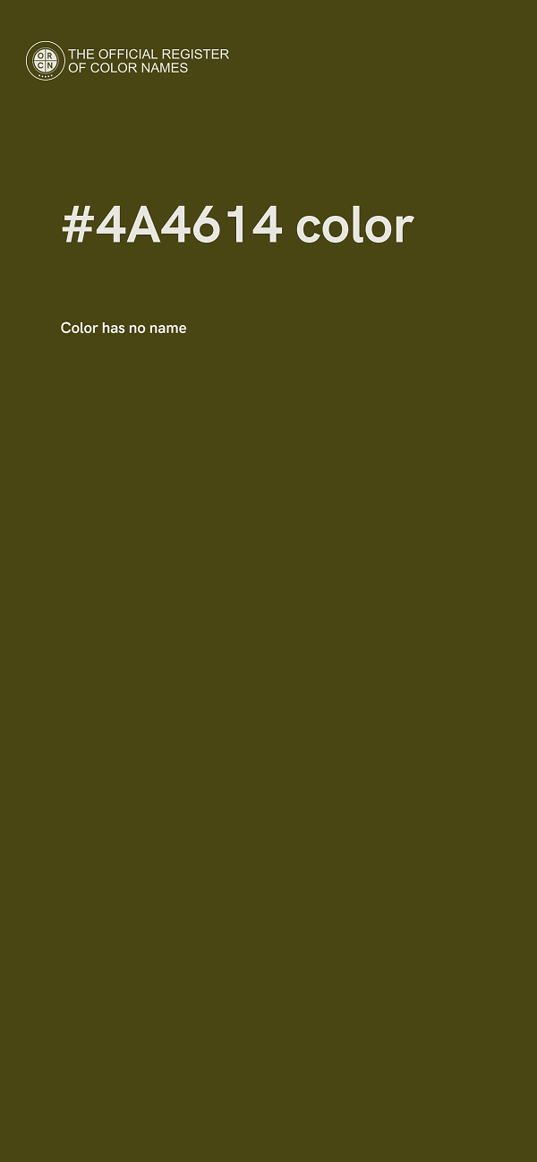 #4A4614 color image