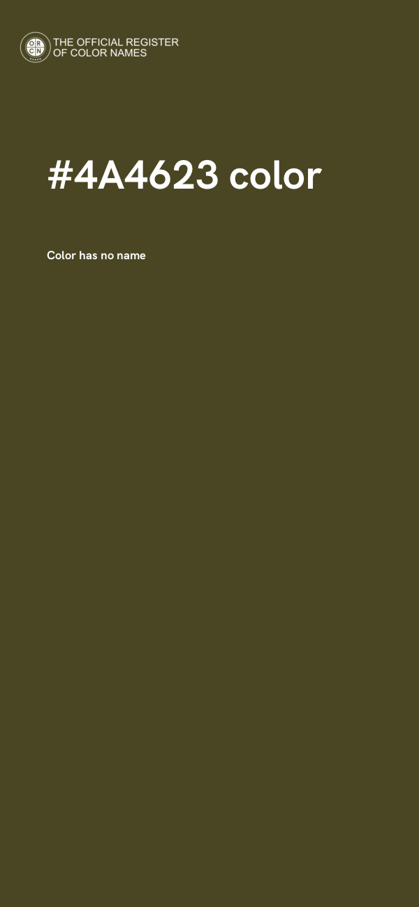 #4A4623 color image