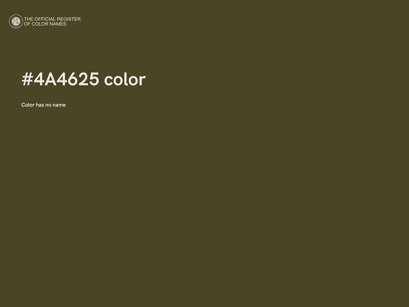 #4A4625 color image