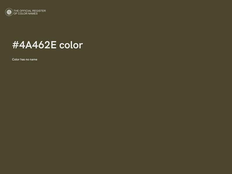 #4A462E color image