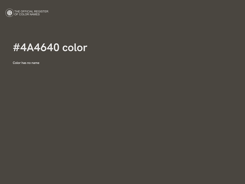 #4A4640 color image