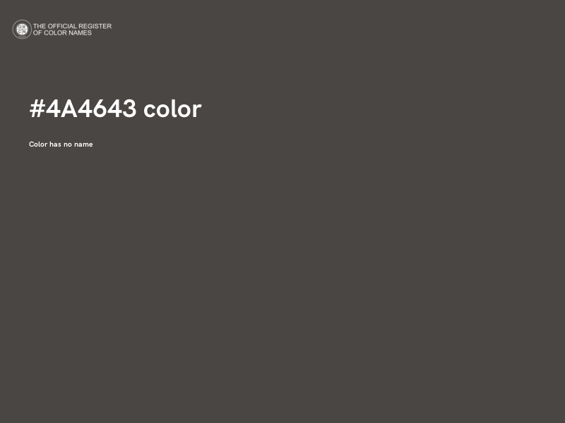 #4A4643 color image