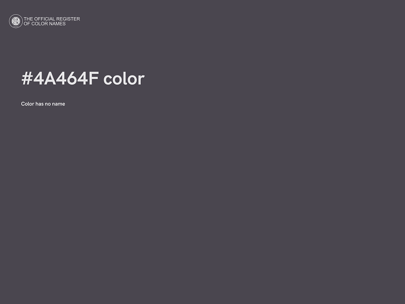 #4A464F color image