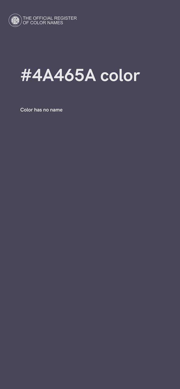 #4A465A color image