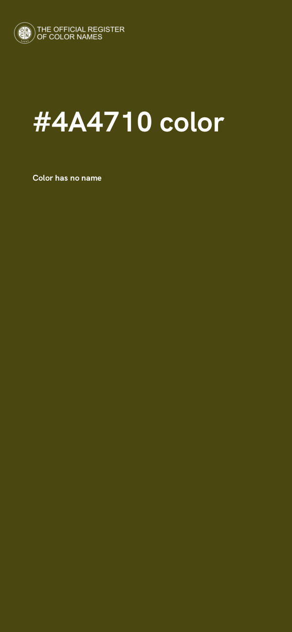 #4A4710 color image