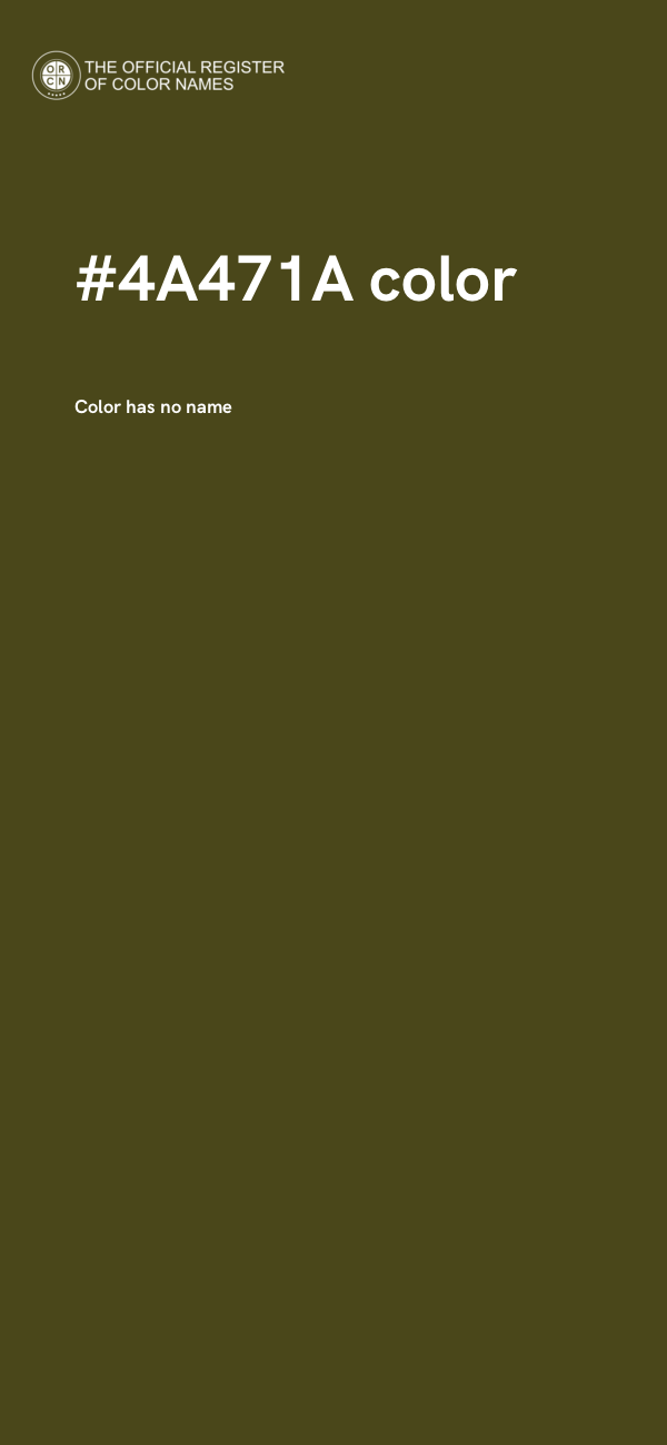 #4A471A color image