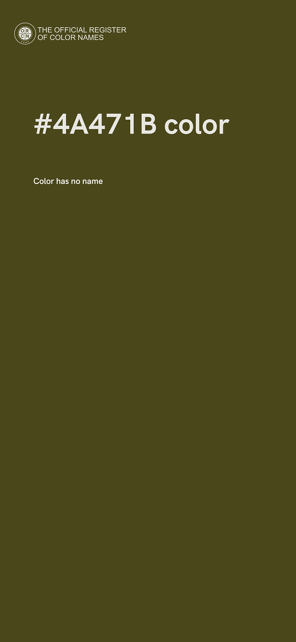 #4A471B color image