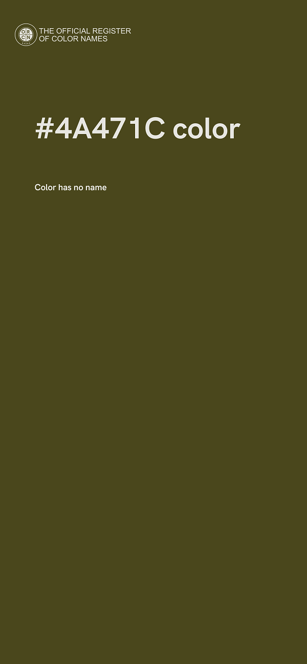 #4A471C color image