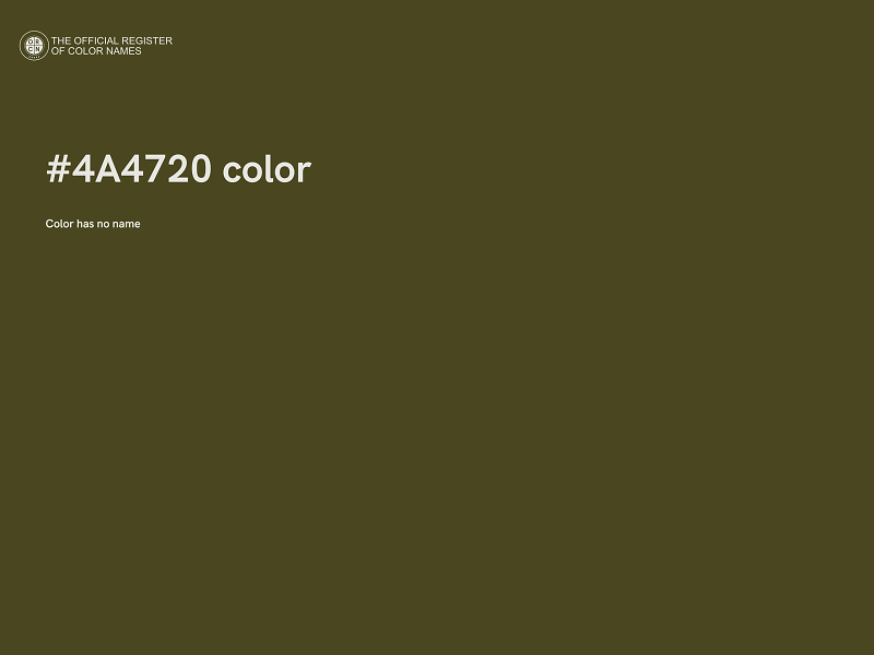 #4A4720 color image