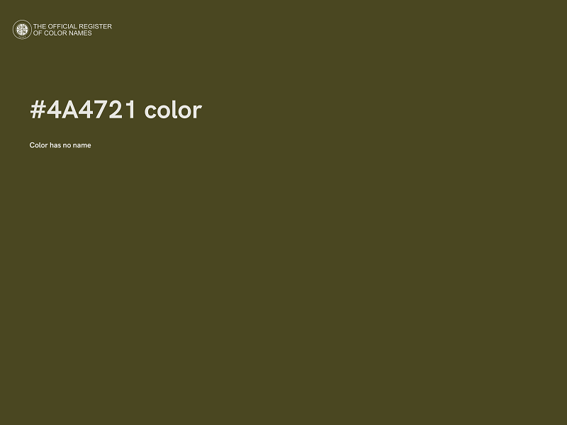 #4A4721 color image