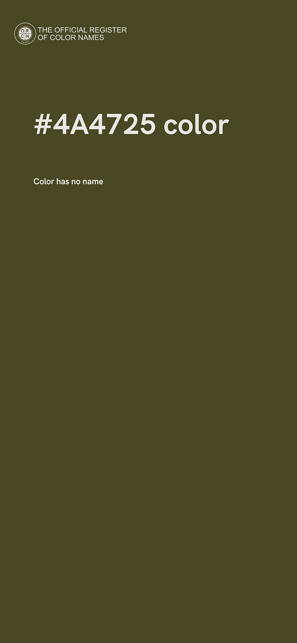 #4A4725 color image