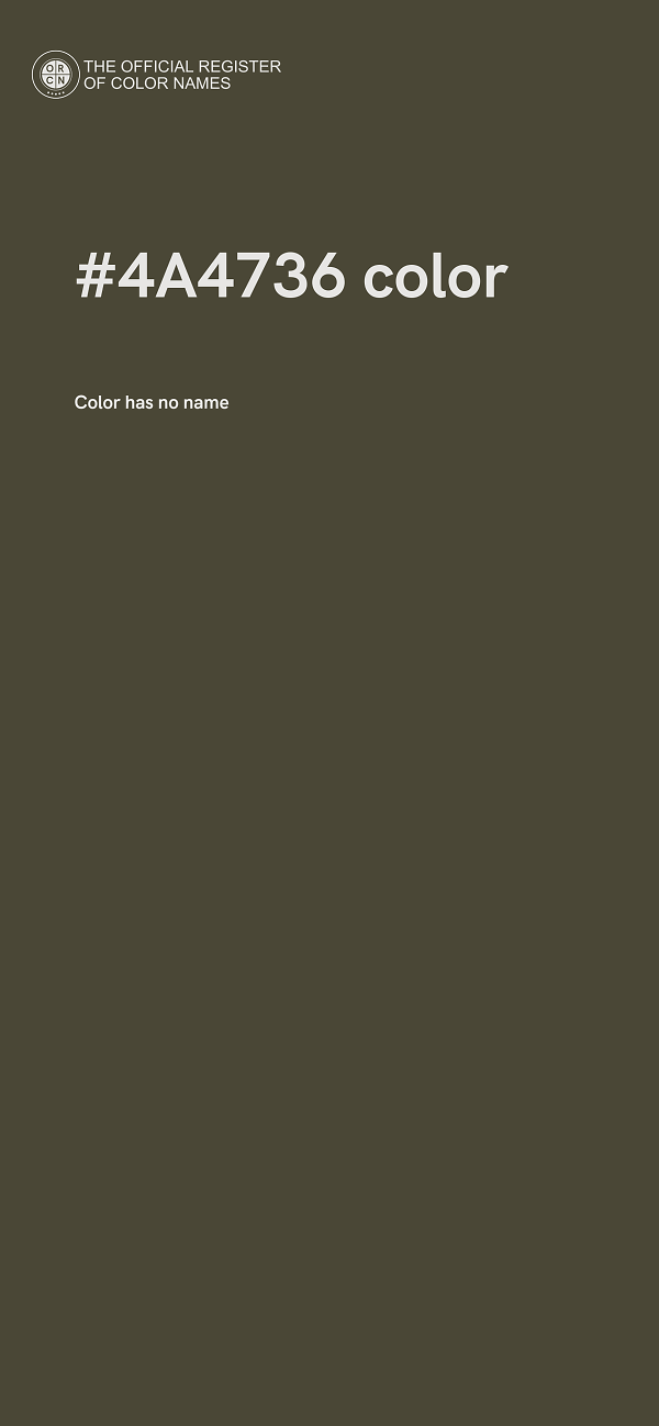 #4A4736 color image