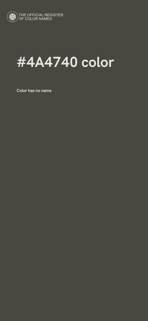 #4A4740 color image