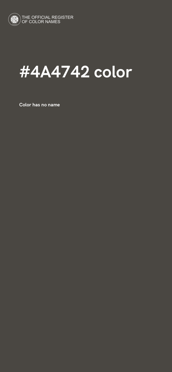 #4A4742 color image