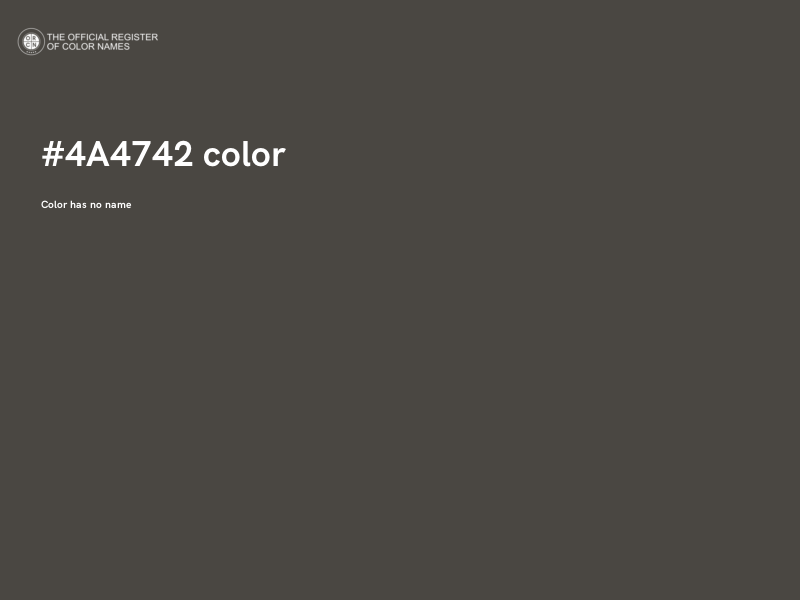 #4A4742 color image