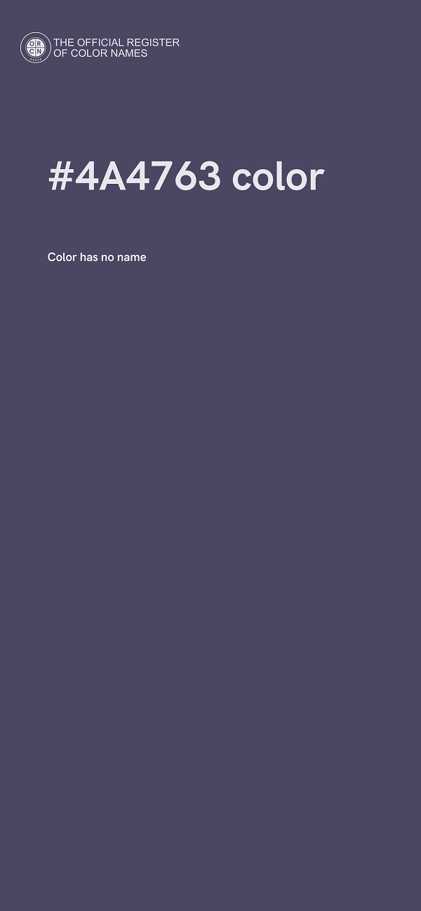 #4A4763 color image