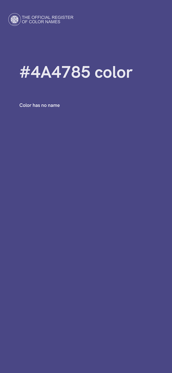 #4A4785 color image