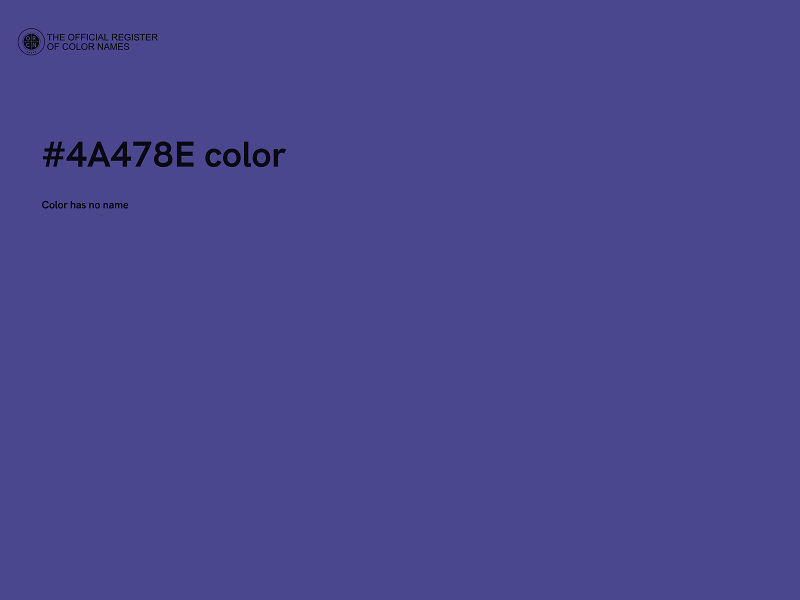 #4A478E color image