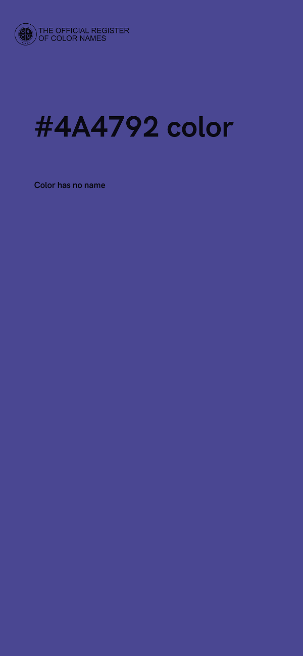 #4A4792 color image