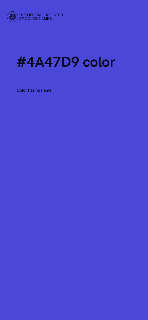 #4A47D9 color image