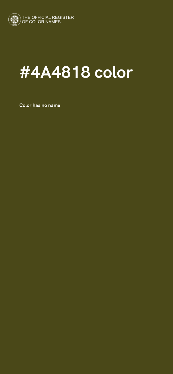 #4A4818 color image