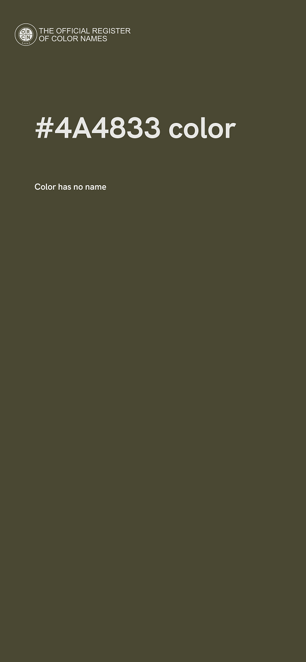 #4A4833 color image