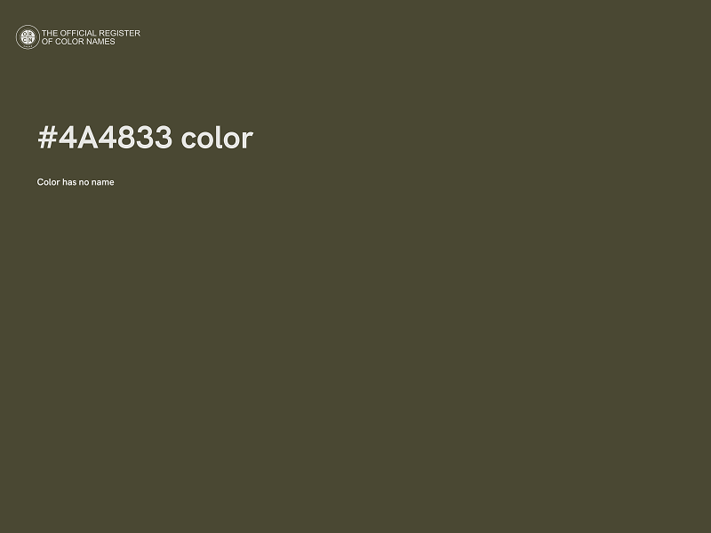 #4A4833 color image