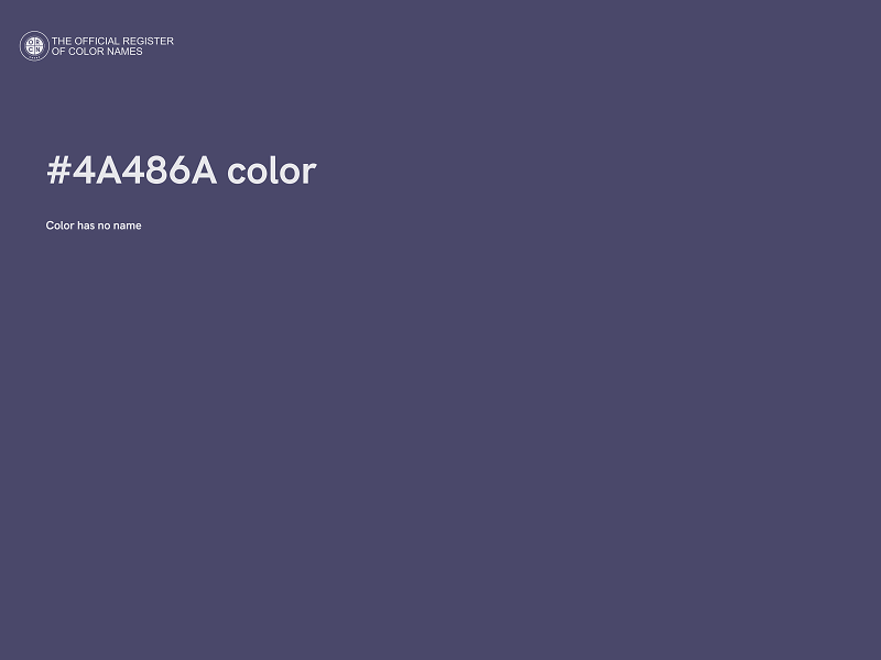 #4A486A color image