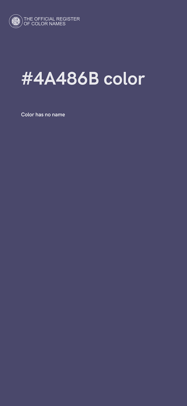 #4A486B color image