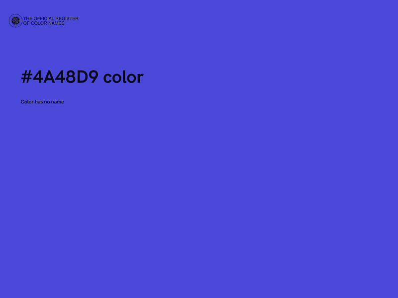 #4A48D9 color image