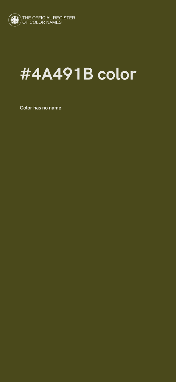#4A491B color image