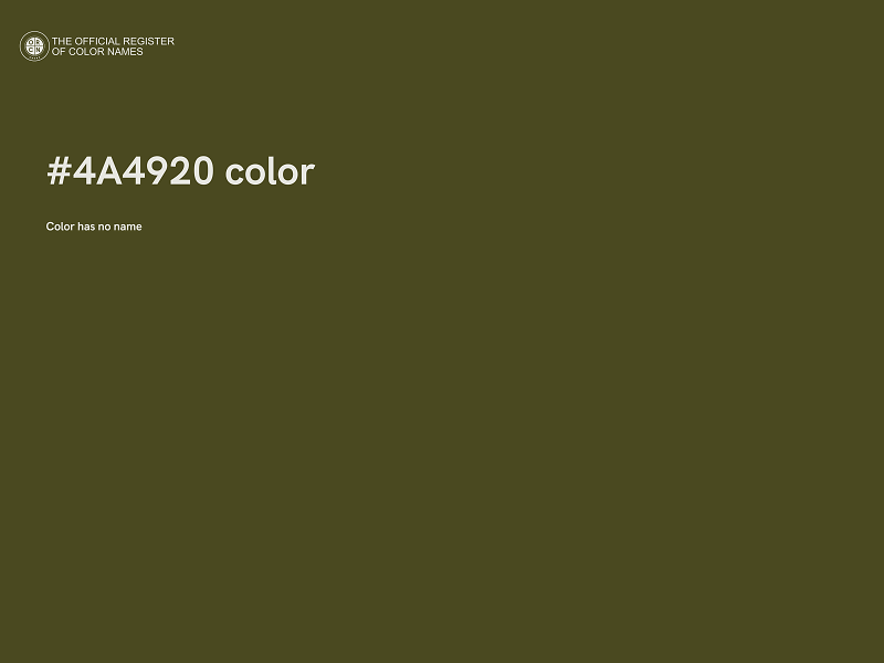 #4A4920 color image