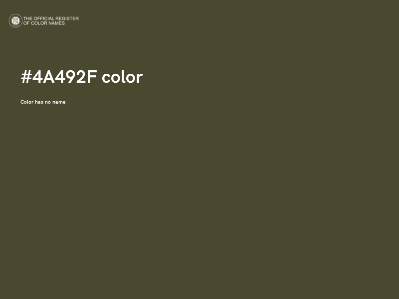 #4A492F color image