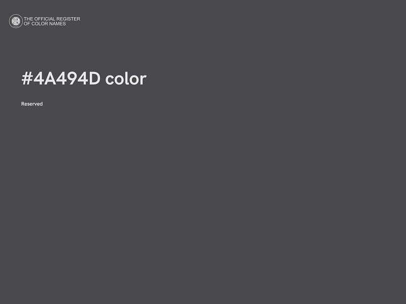 #4A494D color image