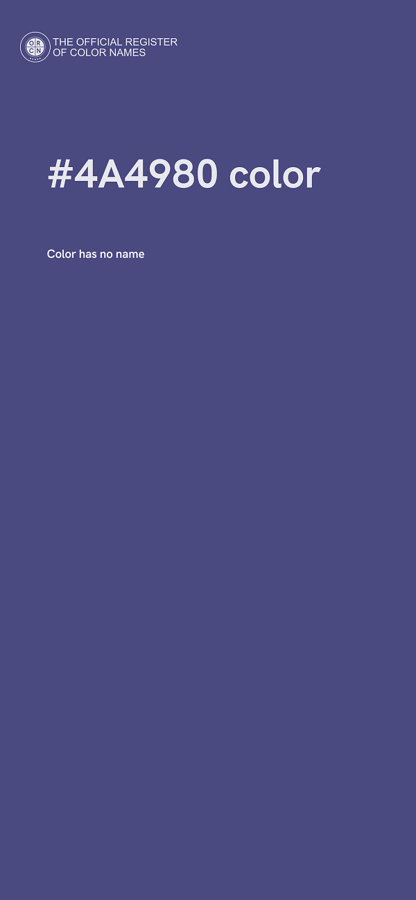 #4A4980 color image