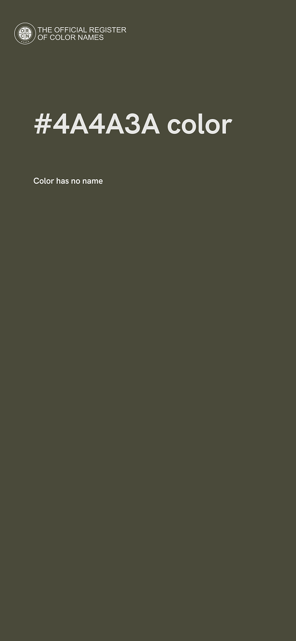 #4A4A3A color image