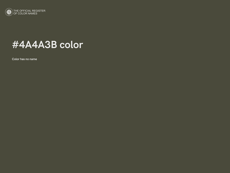 #4A4A3B color image