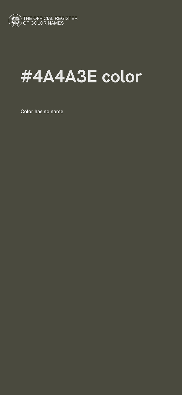 #4A4A3E color image